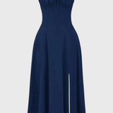 Betania | Abito a corsetto midi autunnale comodo ed elegante