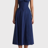 Betania | Abito a corsetto midi autunnale comodo ed elegante