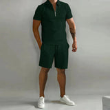Migliora il tuo stile estivo con la polo e il set di pantaloncini da uomo di lusso NATHAN