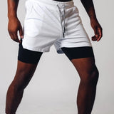 Uomini - Pantaloncini Fitness Estivi a Doppio Strato