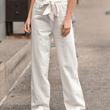 Joleen - Pantaloni Relax Donna Con Corda E Vita Elastica