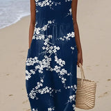 Tess – Elegante midi dress con motivo floreale