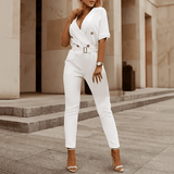 JESSICA | Tuta autunnale chic con scollo a V per un look disinvolto di stagione