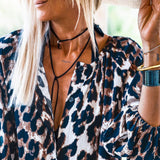 MILA | Abito autunnale chic con stampa leopardata per un look disinvolto