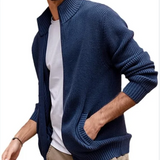 Marco | Giacca maglione in maglia leggera con zip da uomo per l'autunno