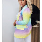 Thanea | Blazer tie-dye a maniche lunghe autunnale da donna